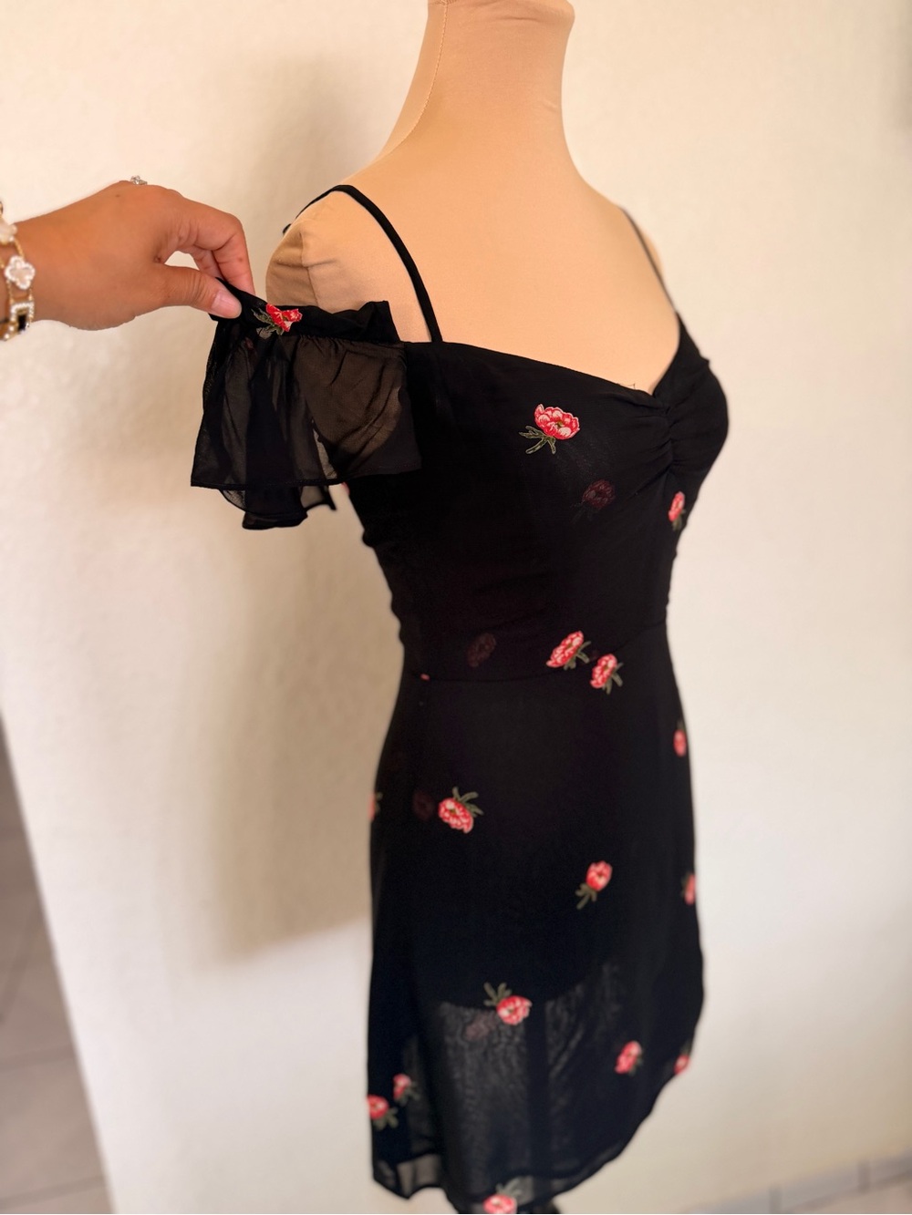 Reformation Ruffle Sleeve Mini Dress - Picture 3 of 6